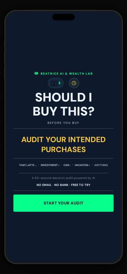 Should I Buy This? AI app purchase audit screen